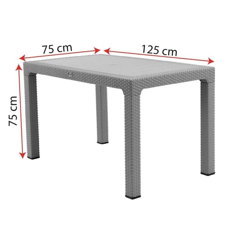 NET*/MASA SANDALYE TK. RATTAN EFES 4 KİŞİLİK SİYAH