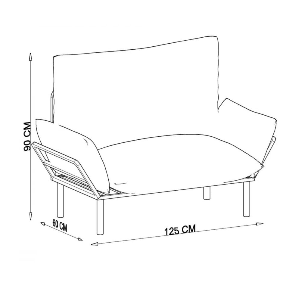 NET*/KOLTUK İKİLİ ADA 125x60x90CM GRİ