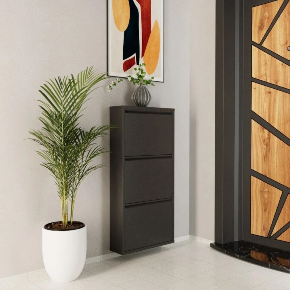 NET*/AYAKKABILIK METAL 3 KAPAKLI 50x15x103CM ANTAS
