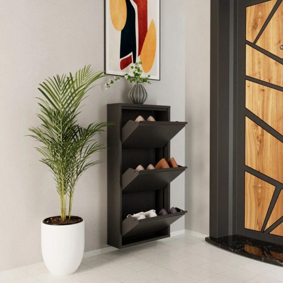 NET*/AYAKKABILIK METAL 3 KAPAKLI 50x15x103CM ANTAS