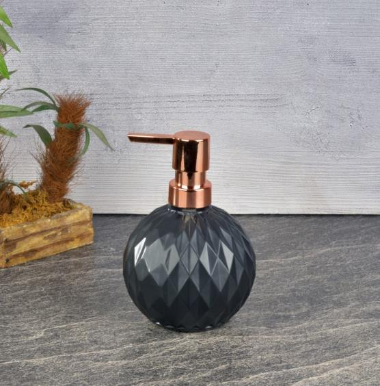 SIVI SABUNLUK DESENLİ CAM SİYAH BAKIR