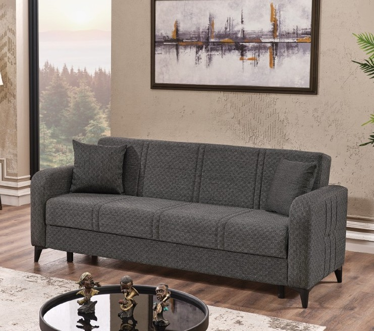 NET*/KANEPE ÜÇLÜ PİKA LTC 215x80x82CM ANTRASİT