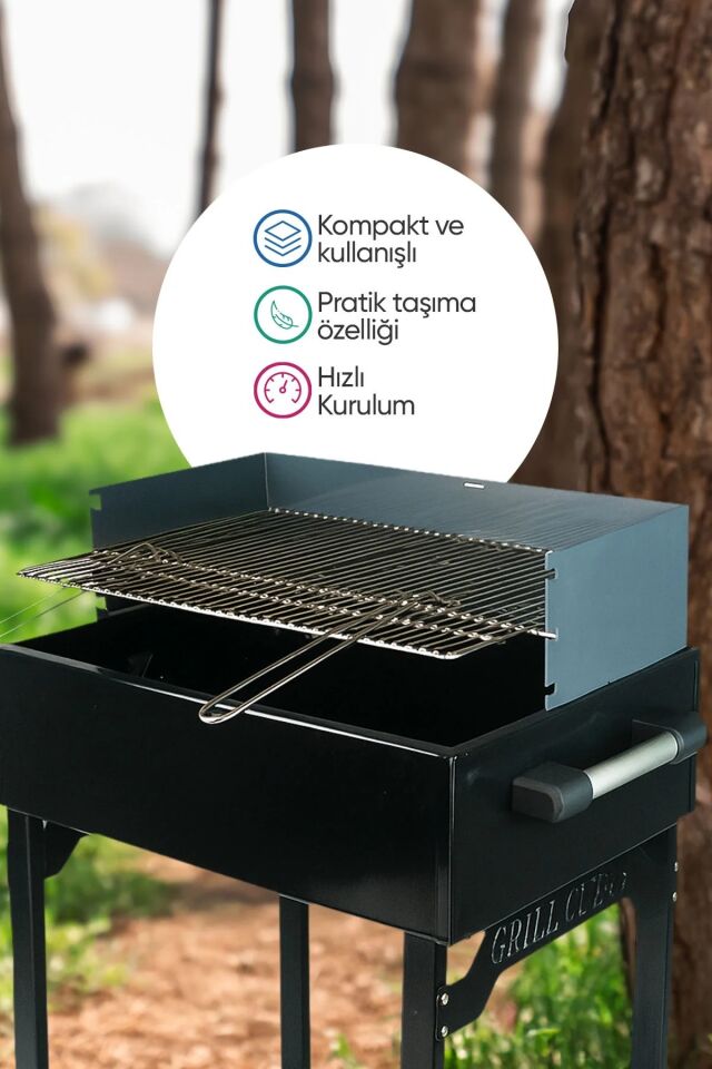 MANGAL BARBEKÜ KOLAY GRILL CUP ANTRASİT