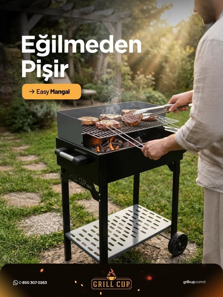 MANGAL BARBEKÜ KOLAY GRILL CUP ANTRASİT