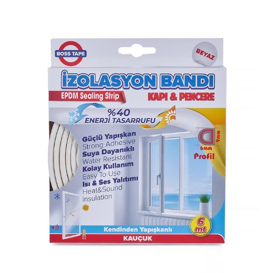 İZOLASYON BANDI KAPI PENCERE EPDM D PROFİL BEYAZ