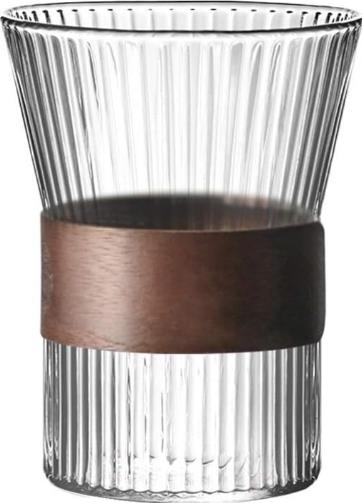 BARDAK CAM ÇİZGİLİ AHŞAP DETAYLI 320ML