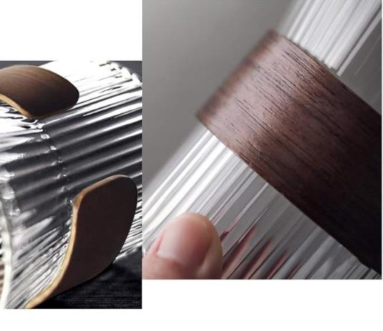 BARDAK CAM ÇİZGİLİ AHŞAP DETAYLI 320ML