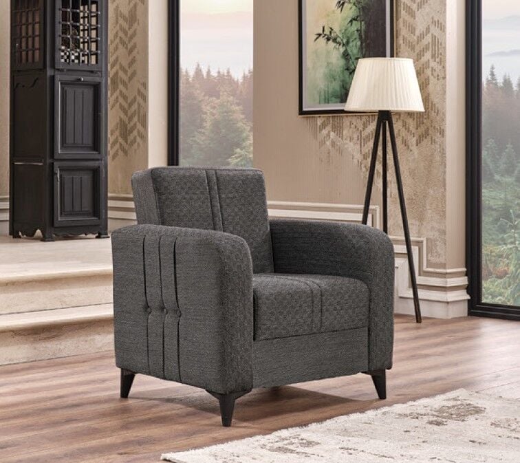 NET*/KOLTUK TEKLİ PİKA LTC 85x85x87CM ANTRASİT