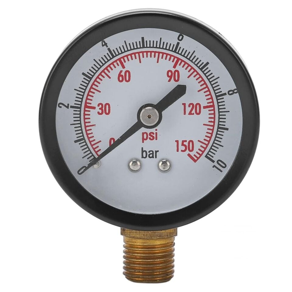 BASINÇ SAATİ MANOMETRE 10 BAR/ 150 PSI TP