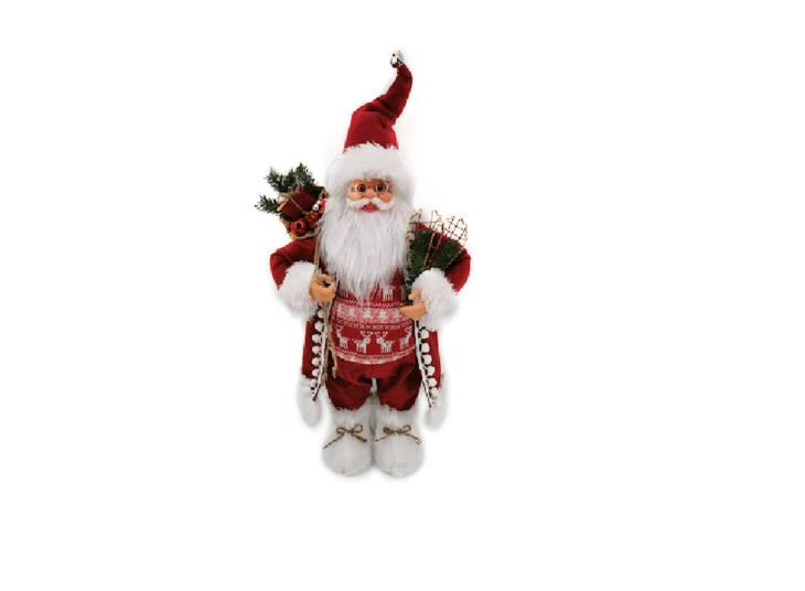 NET*/NOEL BABA GEYİK ELBİSELİ HEDİYE TAŞIYAN 18''