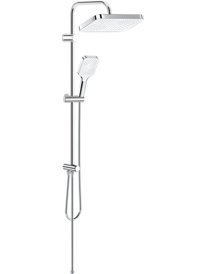 ORT-RAINWAY İKİLİ DUŞ ÜNİTESİ KARE KROM