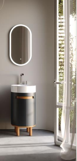 42 CM AYAKLI DLP MAT SİYAH+AYNALI ÜST