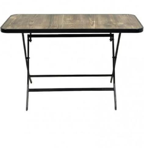 NET*/ MASA METAL KATLANIR AYAK AHŞAP DESEN 120X60