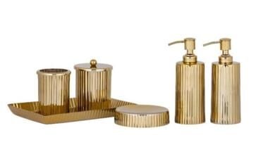 BANYO SETİ 6LI ALTIN