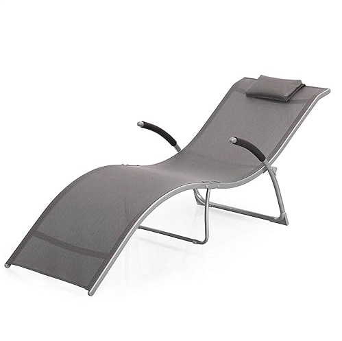 NET*/YATAK SANDALYESİ YASTIKLI KATLANIR GRİ