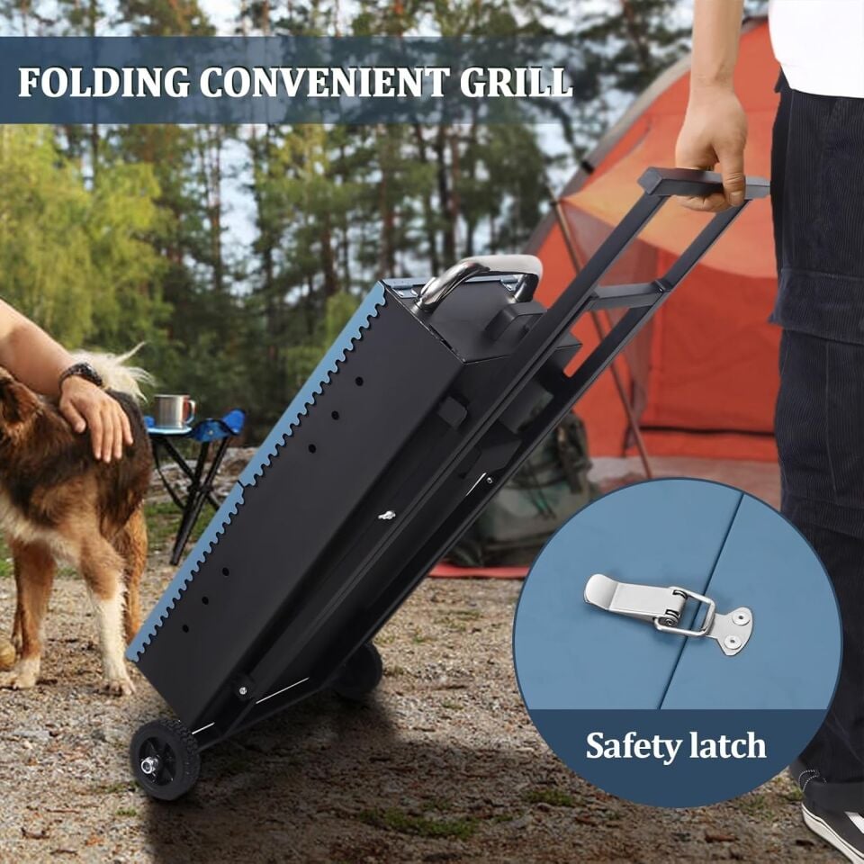 MANGAL KATLANIR ÇAPRAZ AYAK SİYAH 30X60