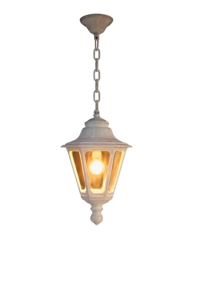 BAHÇE LAMBASI ANNA ALTIGEN BEYAZ ZİNCİRLİ 6 CAMLI