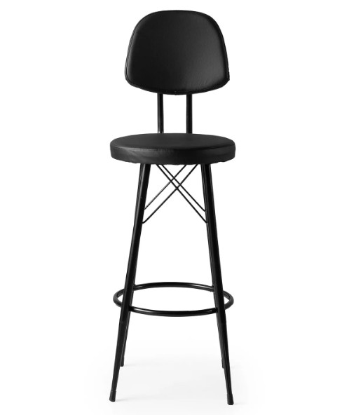 BAR SANDALYESİ ECE DERİ SİYAH