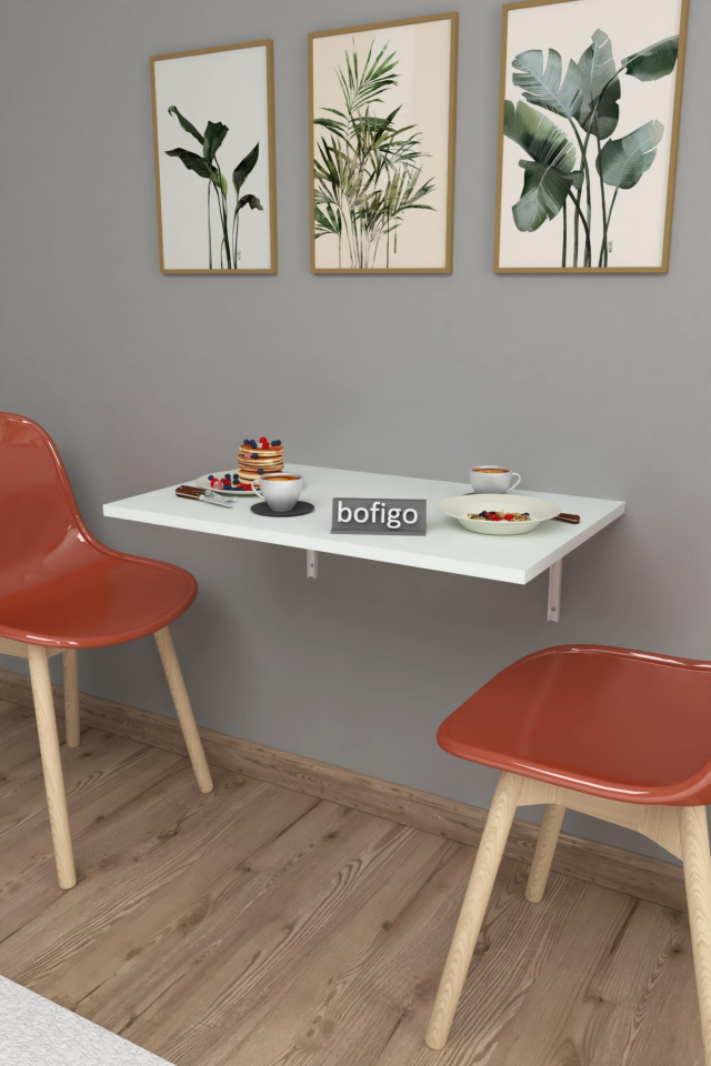 MASA KATLANIR DUVARA MONTE BEYAZ 75X44