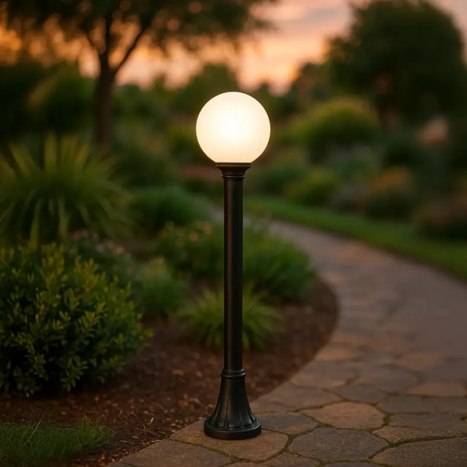 BAHÇE LAMBASI AYAKLI  SİYAH 100CM