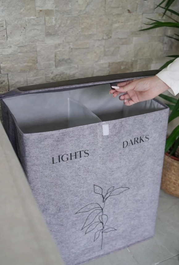 ÇAMAŞIR SEPETİ DERİLİ  2 GÖZLÜ