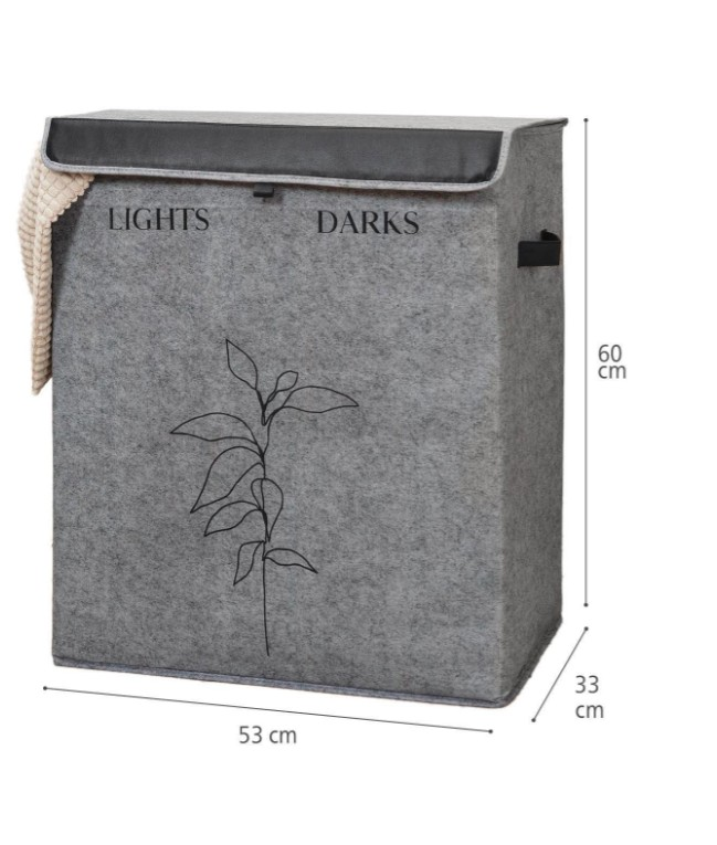 ÇAMAŞIR SEPETİ DERİLİ  2 GÖZLÜ