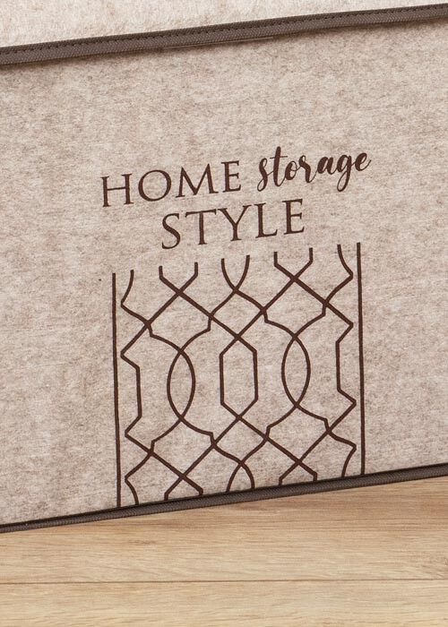 KUTU KEÇE KAPAKLI MEGA PLUS BEJ-GRİ