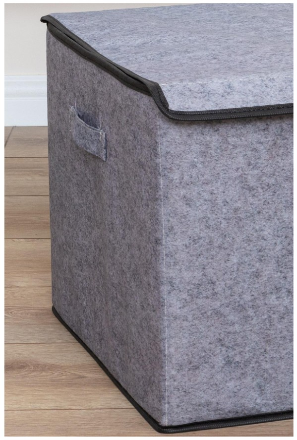 KUTU KEÇE KAPAKLI MEGA PLUS BEJ-GRİ