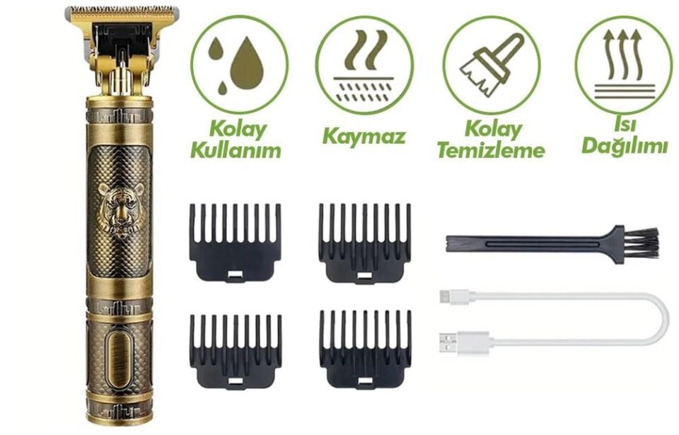 TRAŞ MAKİNESİ USBLİ T ŞEKLİNDE SET ALTIN TP