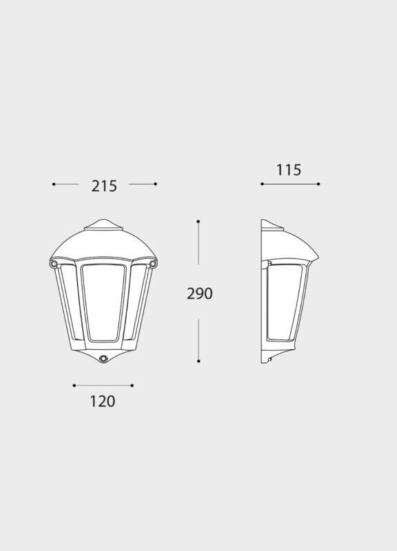 BAHÇE LAMBASI YARIM SİYAH 3 CAMLI