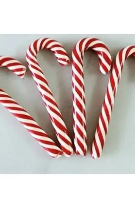 ŞEKER BASTON 4LÜ ASILI BEYAZ ÇİZGİLİ UZUN