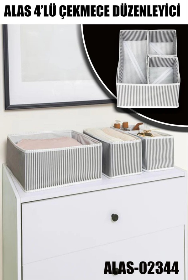 DÜZENLEYİCİ ÇEKMECE İÇİ 4 BÖLMELİ TP