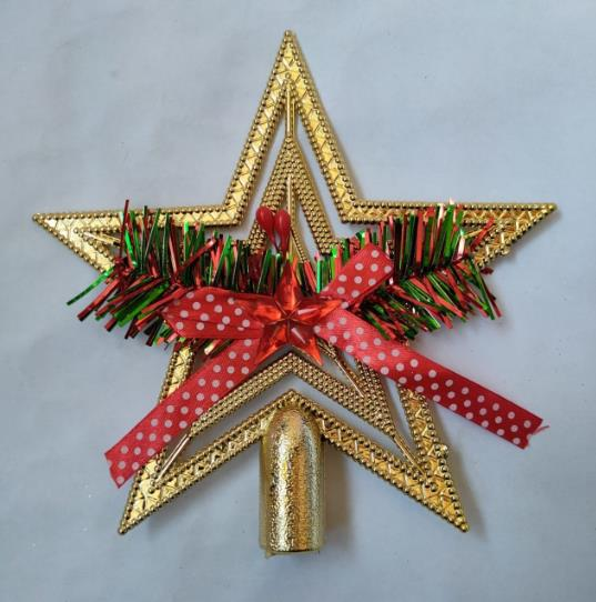 YILBAŞI AĞACI UCA TAKILAN KURDELE YILDIZ SARI