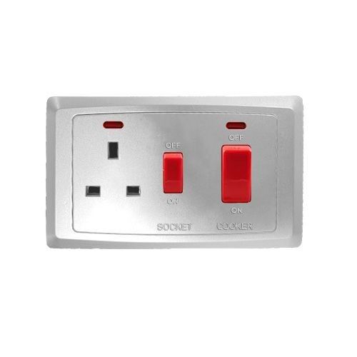 COOKER 45A IŞIKLI PRİZLİ SİLVER