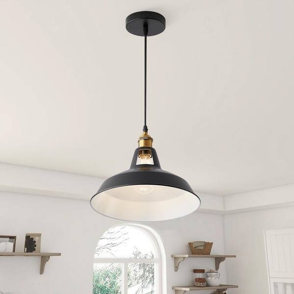 AVİZE RETRO GOLD DETAYLI SİYAH BEYAZ 27*21CM