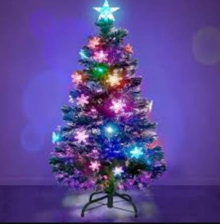 YILBAŞI AĞACI KAR TANESİ SÜS RENKLİ IŞIKLI 150CM