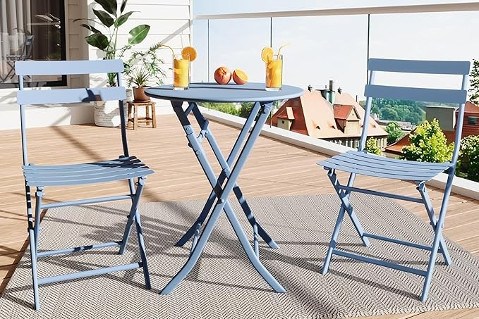 BAHÇE MASA TAKIMI RENKLİ MASA+ 2 SANDALYE