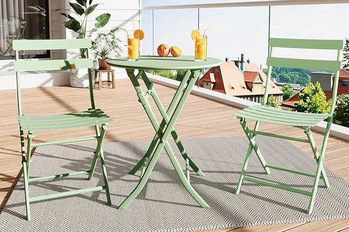 BAHÇE MASA TAKIMI RENKLİ MASA+ 2 SANDALYE