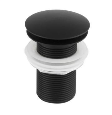 POP-UP SİFON ÜST TAKIM DELİKSİZ SİYAH  TP