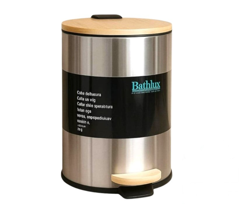 ÇÖP KUTUSU 5 LT İNCE BAMBU KAPAKLI YAVAŞ KAPANAN