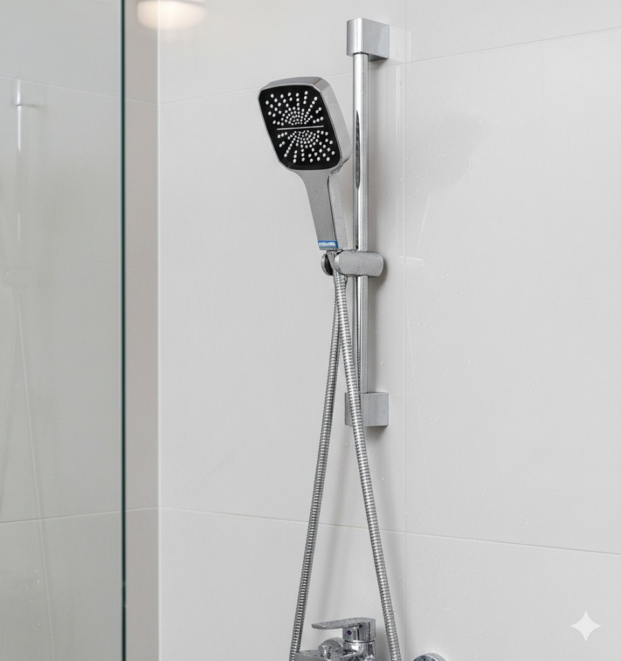 DUŞ TELEFONU KARE + 1,5 M KROM KAPLAMA DUŞ HORTUMU