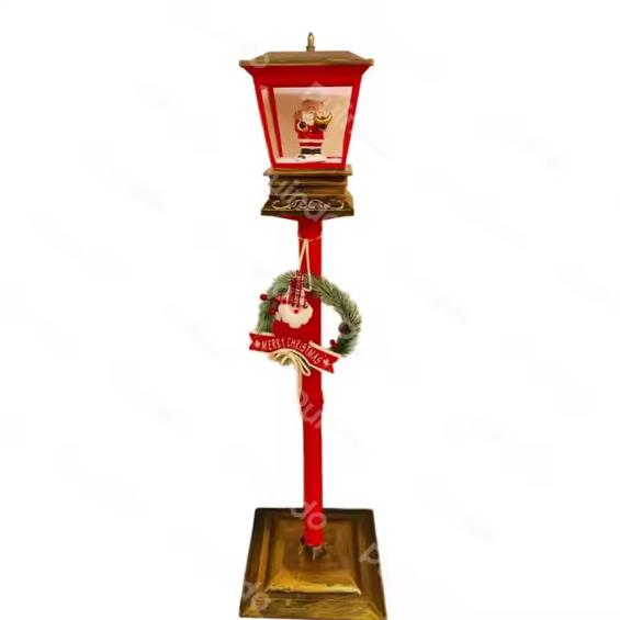 YILBAŞI SOKAK LAMBASI NOEL BABA KIRMIZI AYAKLI