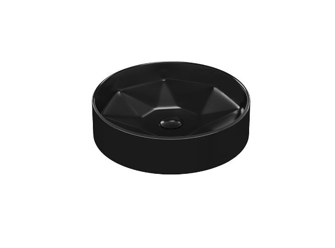 DIAMANTE Ø42CM ÇANAK LAVABO PARLAK SİYAH