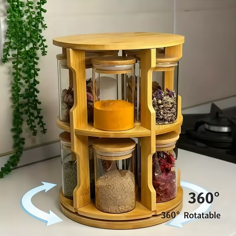 BAHARATLIK CAM BAMBU KAPAK DÖNER STAND 10LU SE