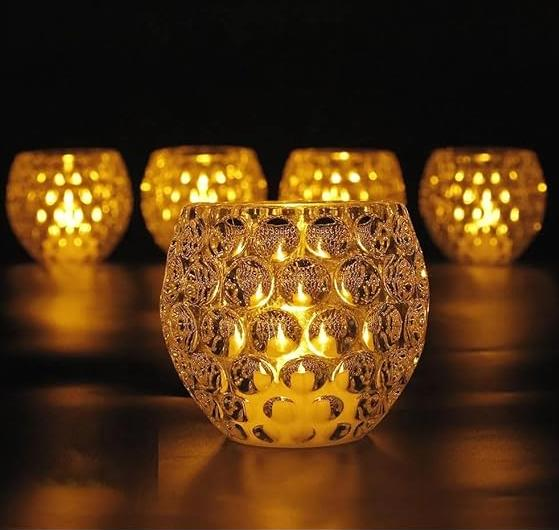 YAPAY MUM TEALIGHT KRISTAL ELMAS PİLLİ