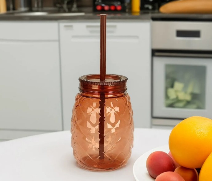 NET*/ BARDAK ANANAS ŞEKİLLİ PİPETLİ