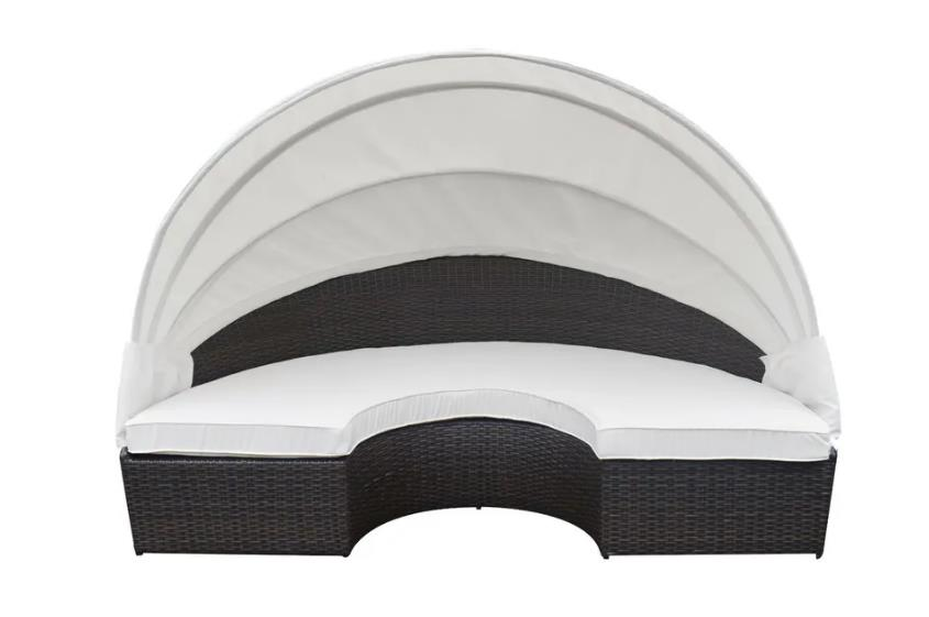 BAHÇE OTURMA GRUBU YUVARLAK MİNDERLİ BEYAZ