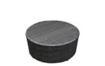 BAHÇE OTURMA GRUBU YUVARLAK MİNDERLİ BEYAZ