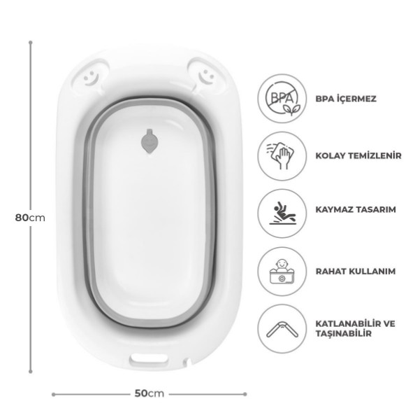 NET*/ BANYO SETİ BEBEK KATLANIR 3LÜ SET