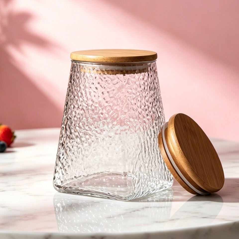 KAVANOZ PİRMAİT DESENLİ 550ML